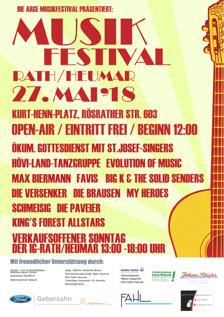Plakat Musikfestival 2018